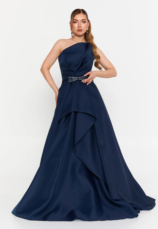 Strapless Maxi Polyester A - Line Regular Prom Dress Unit Price: $143