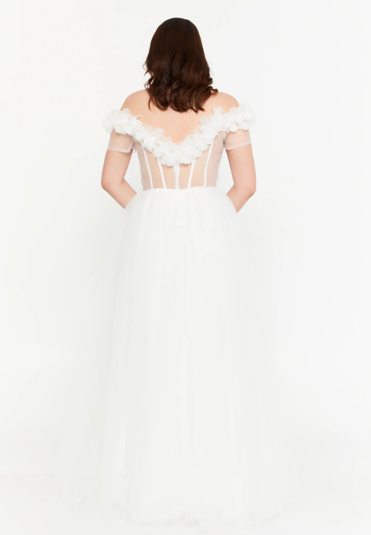 Off Shoulder Maxi Tulle A - Line Regular Prom Dress Unit Price: $80