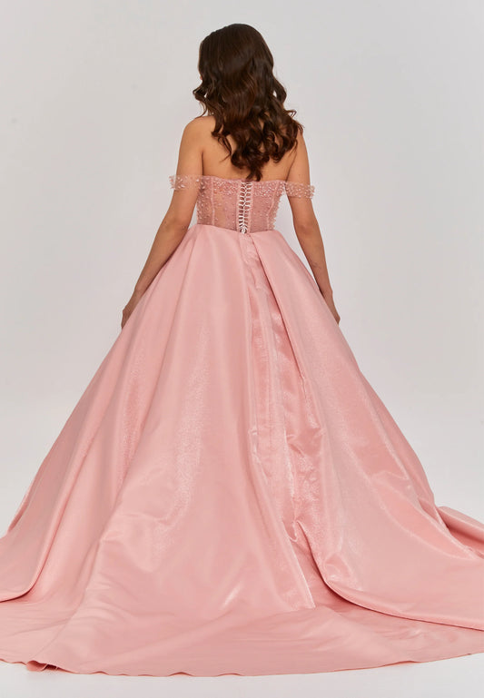 Off Shoulder Maxi Polyester Regular Engagement Dress Unit Price: $270