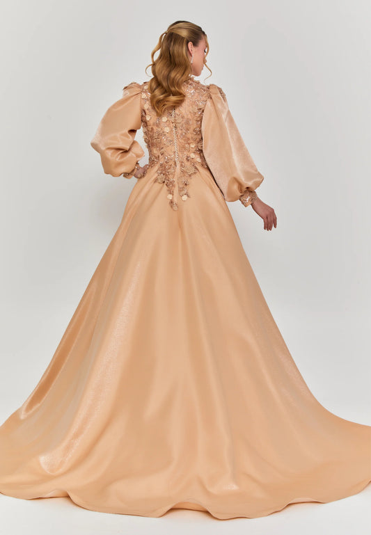 Long Sleeve Maxi Polyester Regular Engagement Dress Unit Price: $460