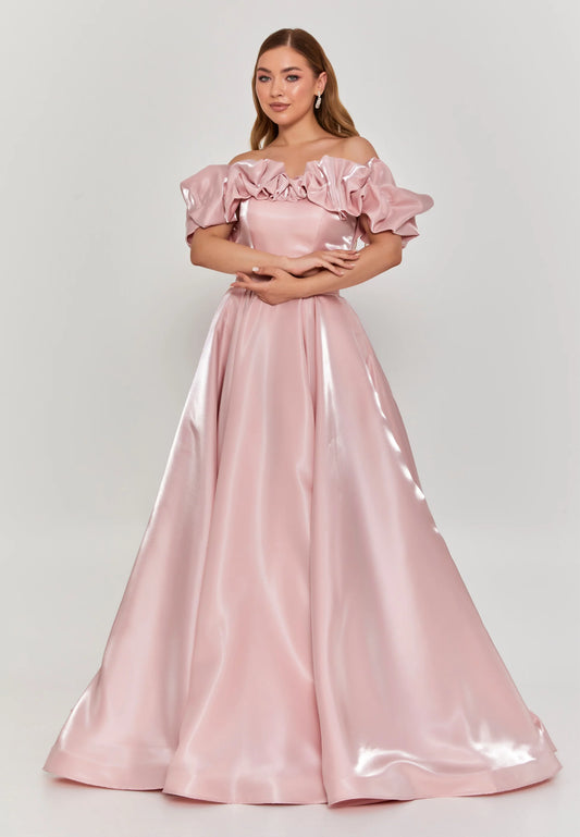 Off Shoulder Maxi Polyester Regular Engagement Dress Unit Price: $270