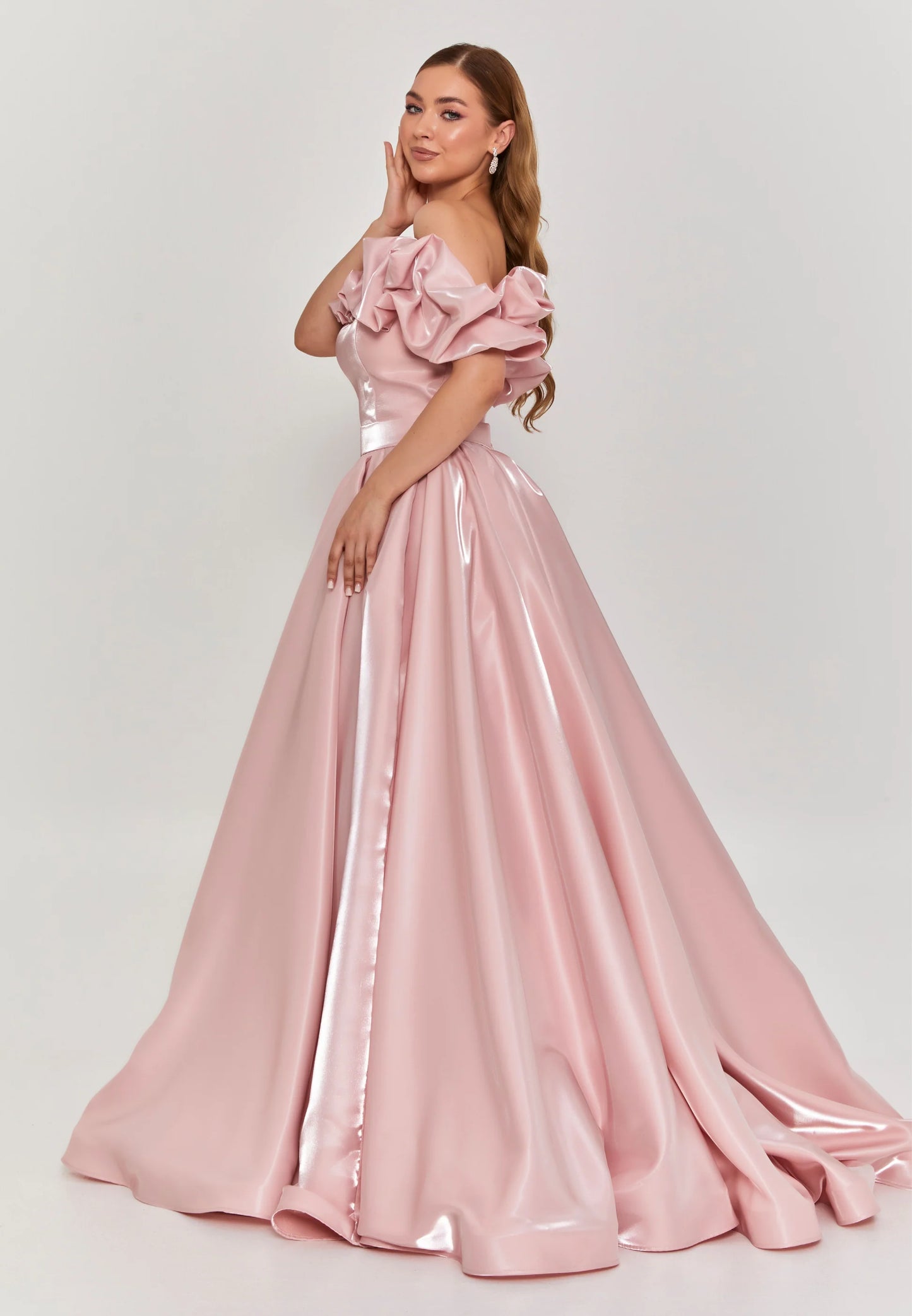 Off Shoulder Maxi Polyester Regular Engagement Dress Unit Price: $270