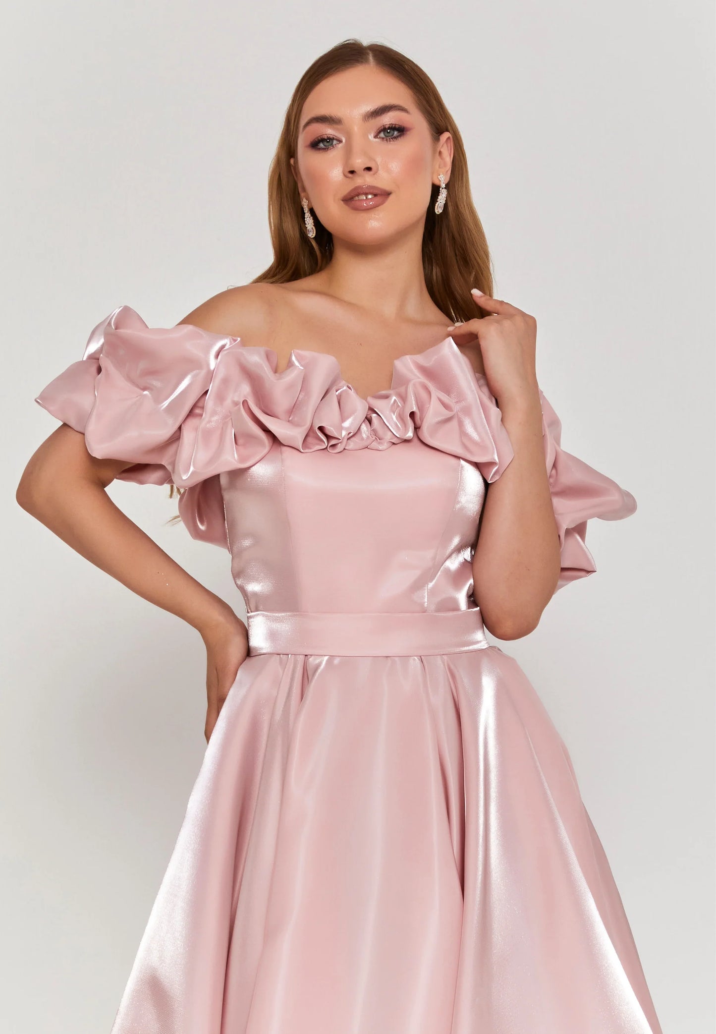 Off Shoulder Maxi Polyester Regular Engagement Dress Unit Price: $270