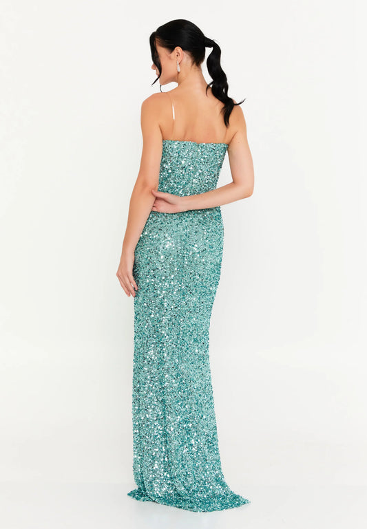 Strapless Maxi Sequin Mermaid Regular Wedding Guest Dress Unit Price: $64