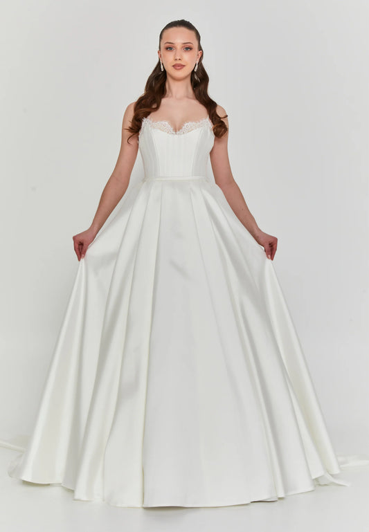 Strapless Maxi Polyester Regular Wedding Dress Unit Price: $600