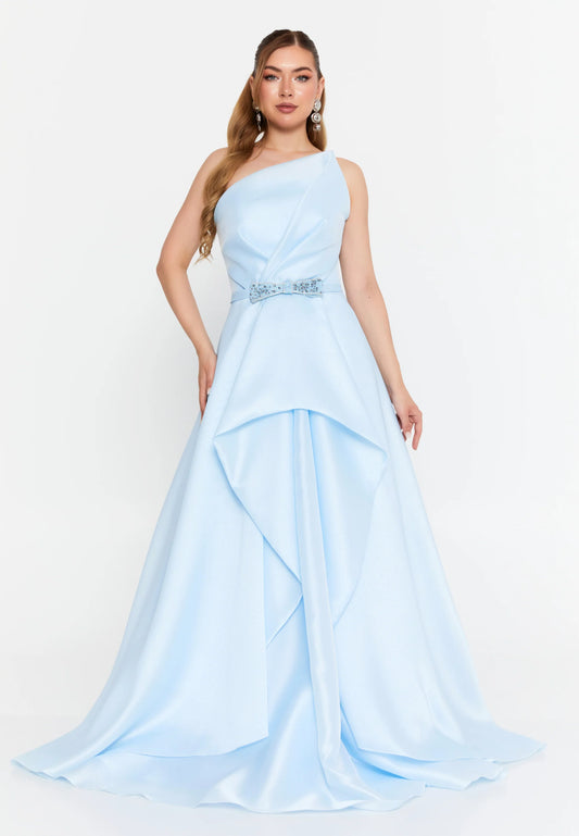 Strapless Maxi Polyester A - Line Regular Prom Dress Unit Price: $143