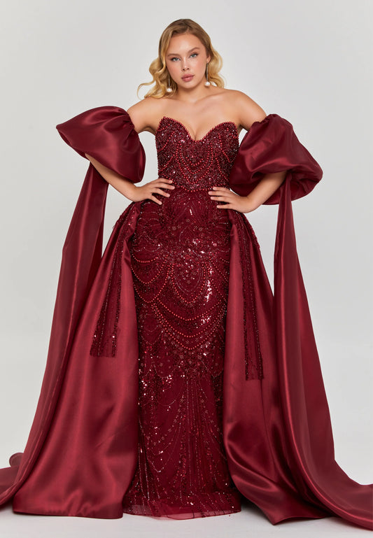 Off Shoulder Maxi Tulle Regular Engagement Dress Unit Price: $620