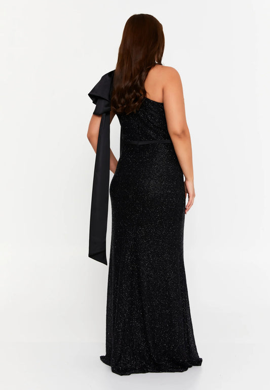 One Shoulder Maxi Lycra Mermaid Plus Size Wedding Guest Dress Unit Price: $75