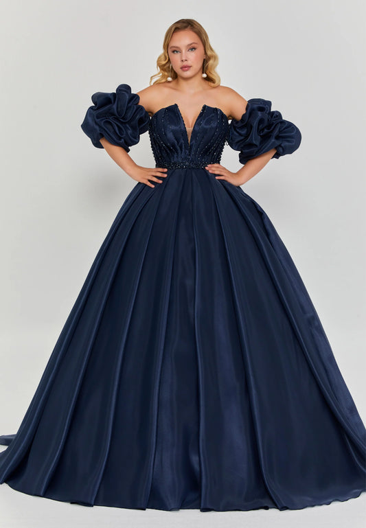 Off Shoulder Maxi Polyester Regular Engagement Dress Unit Price: $515