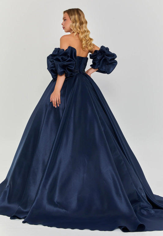 Off Shoulder Maxi Polyester Regular Engagement Dress Unit Price: $515
