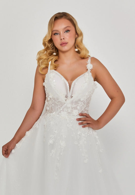 Sleeveless Maxi Tulle Regular Wedding Dress Unit Price: $360