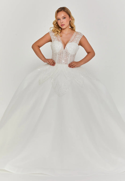 Sleeveless Maxi Tulle Regular Wedding Dress Unit Price: $405