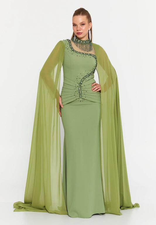 Long Sleeve Maxi Viscose Mermaid Regular Wedding Guest Dress Unit Price: $145