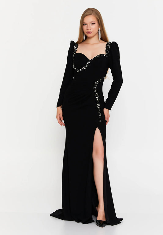 Long Sleeve Maxi Viscose Mermaid Regular Wedding Guest Dress Unit Price: $86
