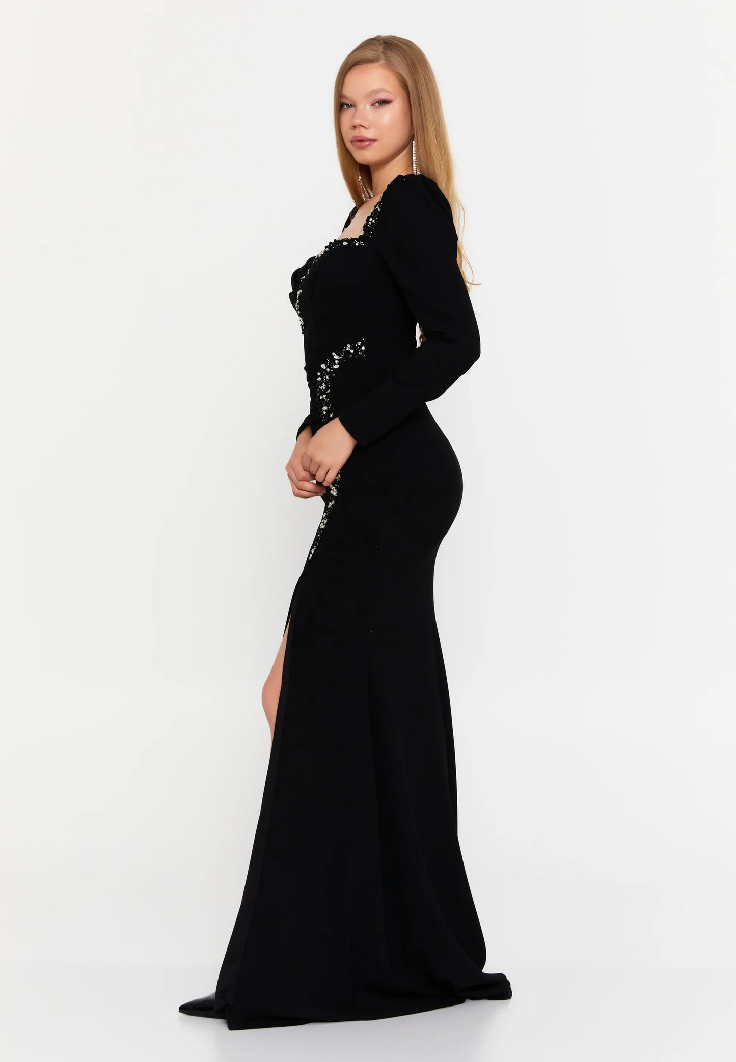 Long Sleeve Maxi Viscose Mermaid Regular Wedding Guest Dress Unit Price: $86