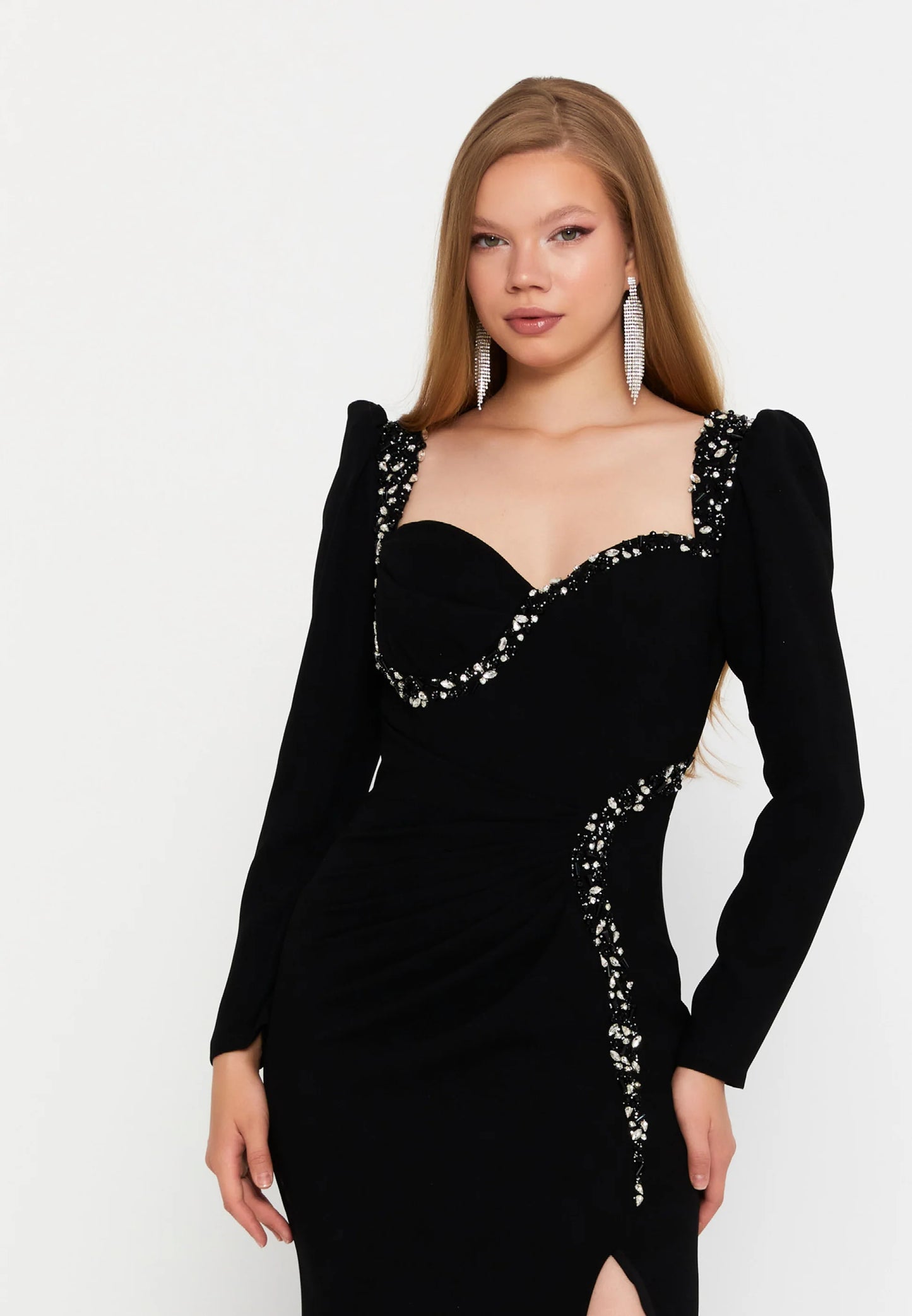 Long Sleeve Maxi Viscose Mermaid Regular Wedding Guest Dress Unit Price: $86